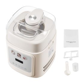 Upright Automatic Ice Cream Maker with Built-in Compressor, 1 Quart No Pre-freezing Gelato Maker & Frozen Yogurt Machine
