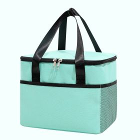 1pc Thicker Portable Thermal Ice Bag; Oxford Handle Lunch Box Bag; Outdoor Lunch Bag (Color: Sky blue)
